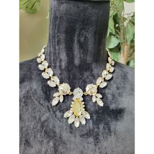 Traci Lynn Women's Clear Flower Crystal Rhinestone Boutique Stylish Necklace